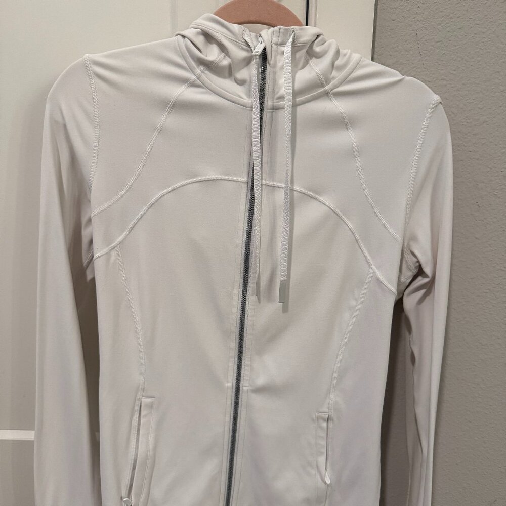 LULULEMON DEFINE JACKET HOODED NULU 2ND EDITION WHITE SIZE 10